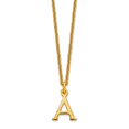 thumbnail image 1 of 10k Yellow Gold Cutout Letter A Initial Necklace Pendant Necklace for Women - .2 Grams, 1 of 2