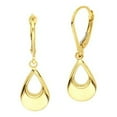 thumbnail image 1 of 10k Yellow Gold Dangle 3d Open Teardrop Lever Back Earrings - 1.6 Grams, 1 of 3