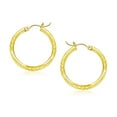 thumbnail image 1 of 10k Yellow Gold Diamond Cut Hoop Earrings (20mm), 1 of 2