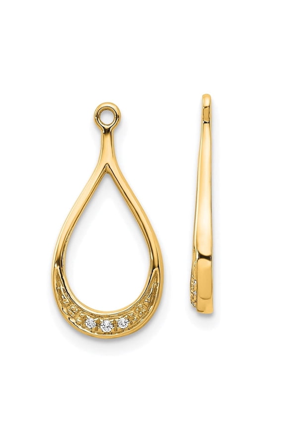 10k Yellow Gold Diamond Earring Jackets