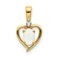 thumbnail image 1 of 10k Yellow Gold Diamond and Opal Pendant Charm, 1 of 3