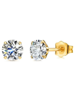 Cubic zirconia stud hot sale earrings walmart