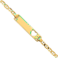 thumbnail image 1 of 10K Solid Yellow Gold Anchor Mariner Link Name Bar Identification ID Bracelet, 1 of 3