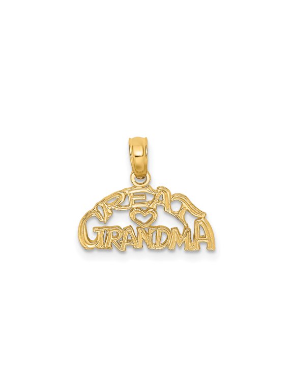 10k Yellow Gold Great Grandma Pendant Necklace for Women with Heart Charm, Sentimental Family Jewelry, Legacy Heirloom, Dainty Maternal Love Keepsake