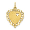 thumbnail image 1 of 10k Yellow Gold Heart Charm Pendant, 1 of 7