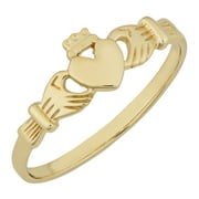 FREMADA KoolJewelry 10k Yellow Gold High Polish Claddagh Ring