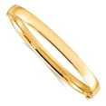 thumbnail image 1 of 10k Yellow Gold Hinged Polished Safety clasp Bangle Bracelet 7 Inch 5.9mm Wide Cuff Bracelet for Women, 1 of 2