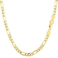 thumbnail image 1 of 10k Yellow Gold Hollow Figaro Bracelet Chain, 3.5mm, 1 of 2