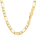 thumbnail image 1 of 10k Yellow Gold Hollow Figaro Chain Necklace, 5.4mm, 18", 1 of 5