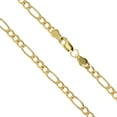 thumbnail image 1 of 10k Yellow Gold-Hollow Pave Figaro Link Chain 2.6mm Necklace 20" Jewelry Female Unisex, 1 of 5