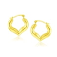 thumbnail image 1 of 10k Yellow Gold Hoop Style Heart Shape Earrings, 1 of 2