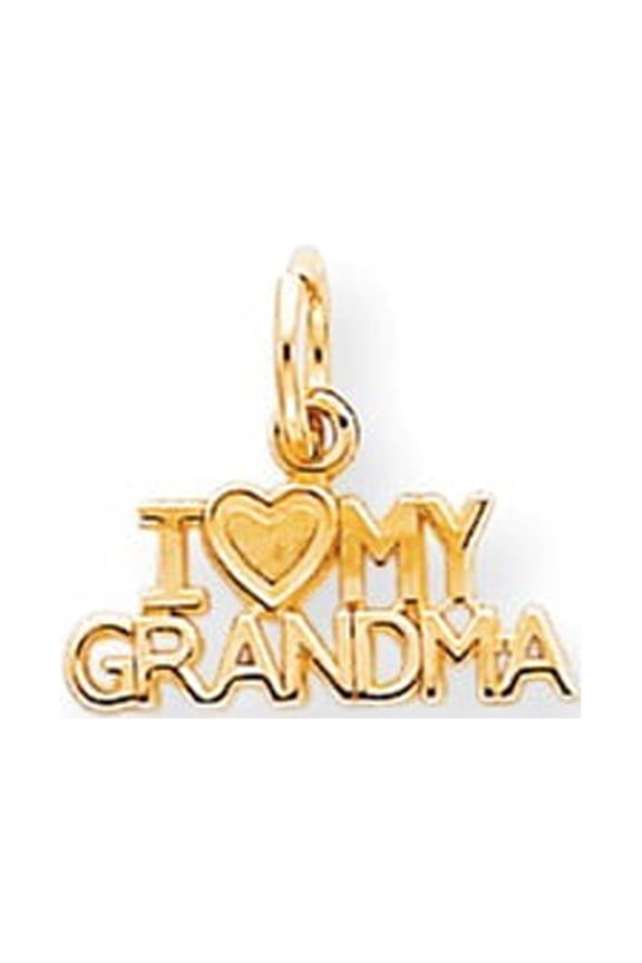 10k Yellow Gold I Love My Grandma Charm
