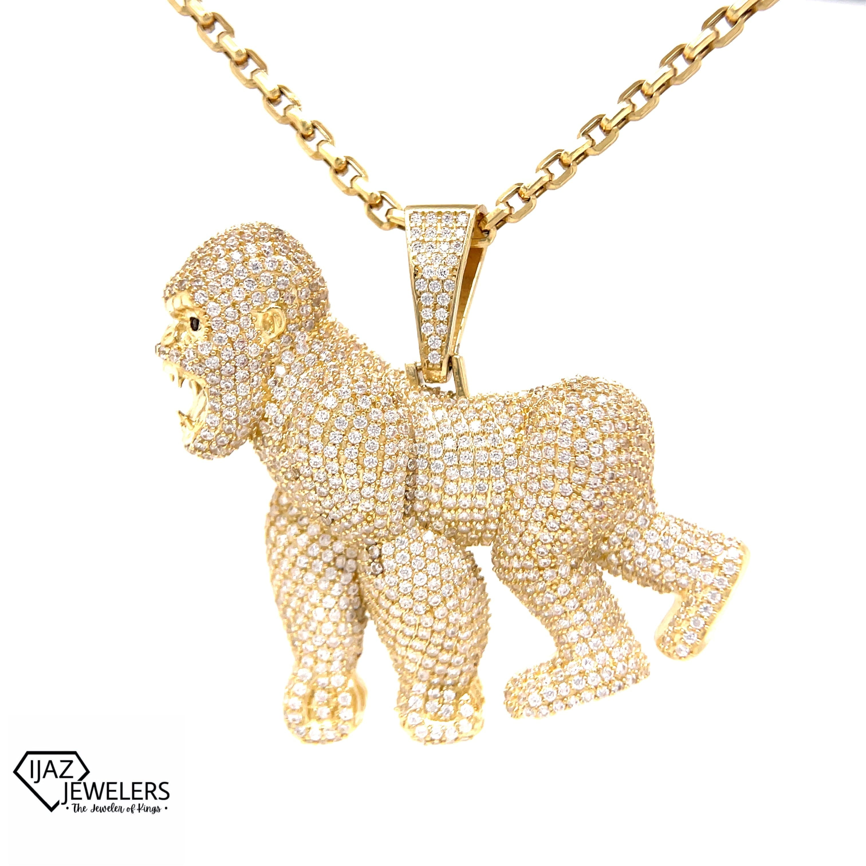 Iced out gorilla pendant discount