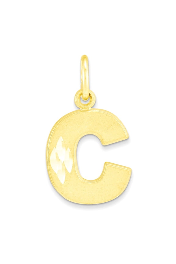 10k Yellow Gold Initial C CHARM