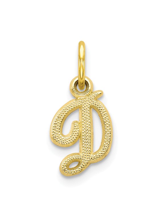 10k Yellow Gold Initial D Charm Pendant