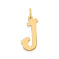 thumbnail image 1 of 10k Yellow Gold Initial J Pendant Charm for Women and Men with Polished Block Design, Unisex Alphabet Jewelry for Name Necklace or Bracelet, Personalized Identity Accessory, 1 of 4