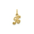 thumbnail image 1 of 10k Yellow Gold Initial K Pendant Charm for Women, Textured Cursive Letter Necklace Accessory, Personalized Script Monogram Jewelry, Dainty Fashion Identity Symbol, 1 of 5