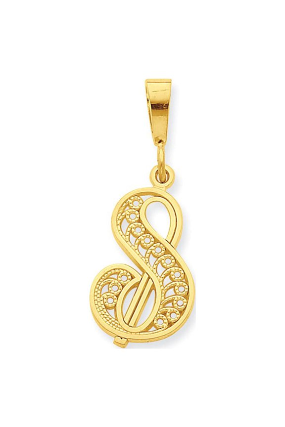 10k Yellow Gold Initial S Charm