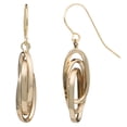 thumbnail image 1 of KoolJewelry 10k Yellow Gold Interlocking Ovals Drop Earrings, 1 of 5