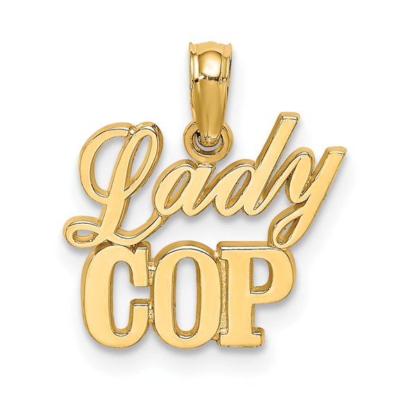 Finest Gold 10K Lady Cop Charm