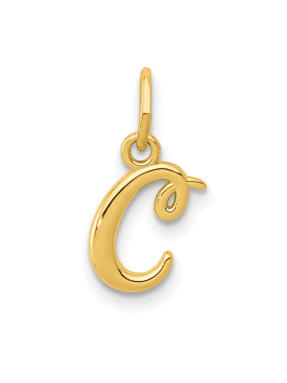 10k Yellow Gold Letter c Initial Charm