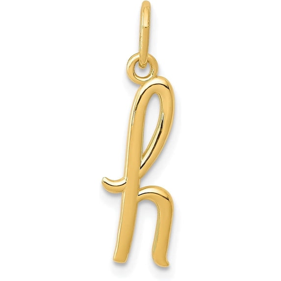 10k Yellow Gold Letter h Initial Charm