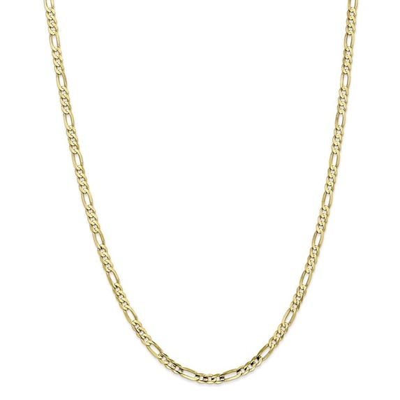 10k Yellow Gold Light Figaro Chain Bracelet - 3.4 Grams - 8 Inch - 4mm - Lobster Claw