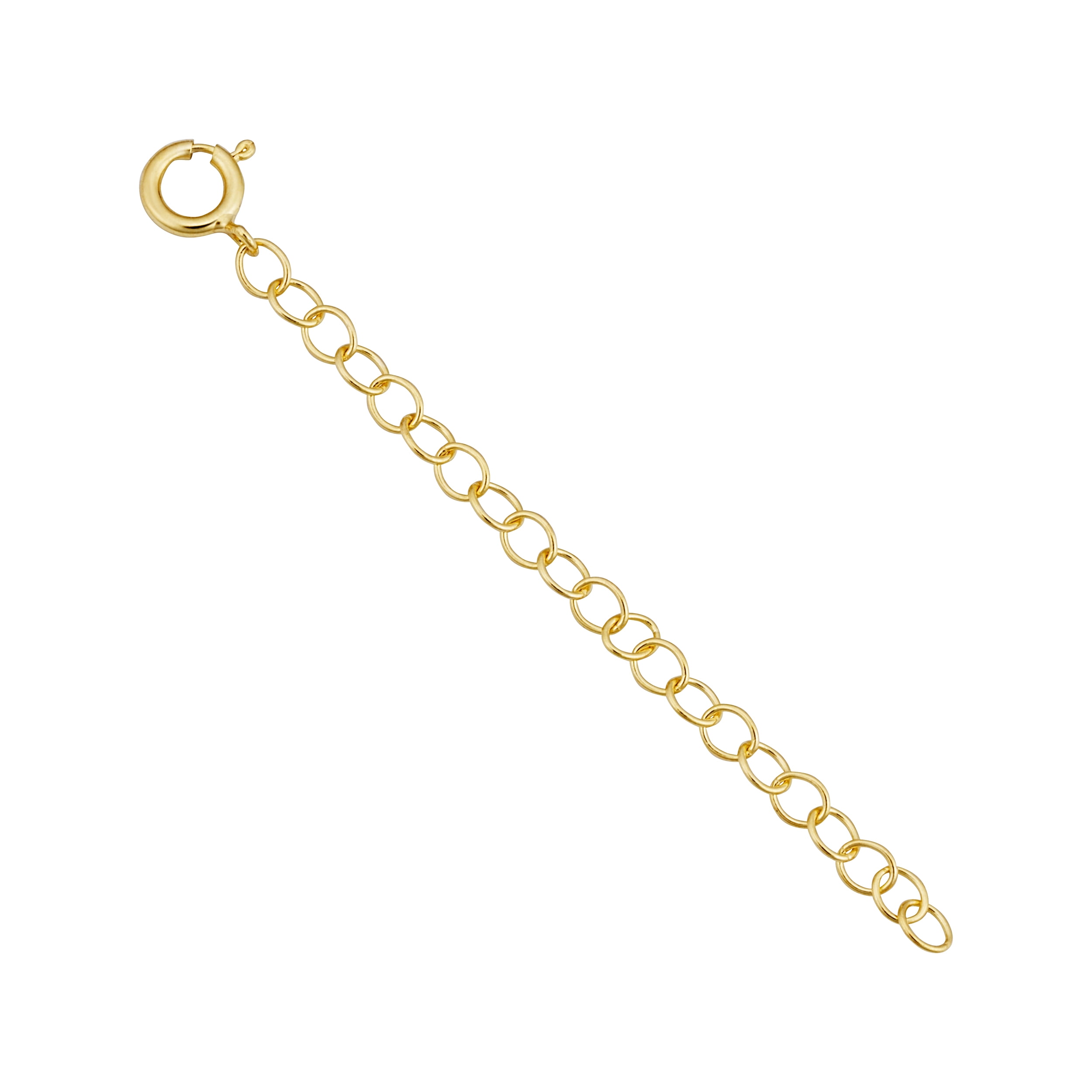 FREMADA Au Naturale 10k Yellow Gold Link Chain Extender for Necklace Anklet Bracelet (2.6 mm, 2 inch)