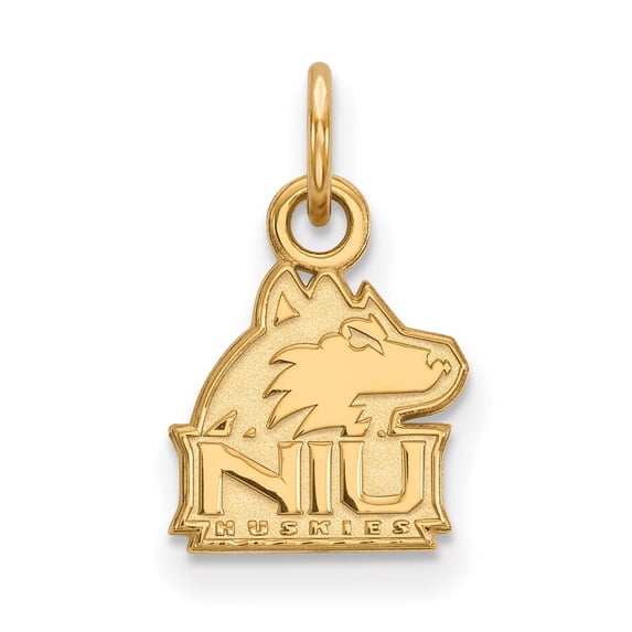 10k Yellow Gold LogoArt Northern Illinois University N-I-U Huskies Extra Small Pendant Charm