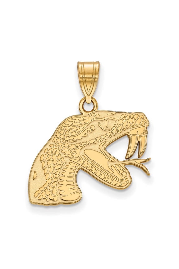 10k Yellow Gold LogoArt Official Licensed Collegiate Florida A&M University (FAMU) Medium Pendant