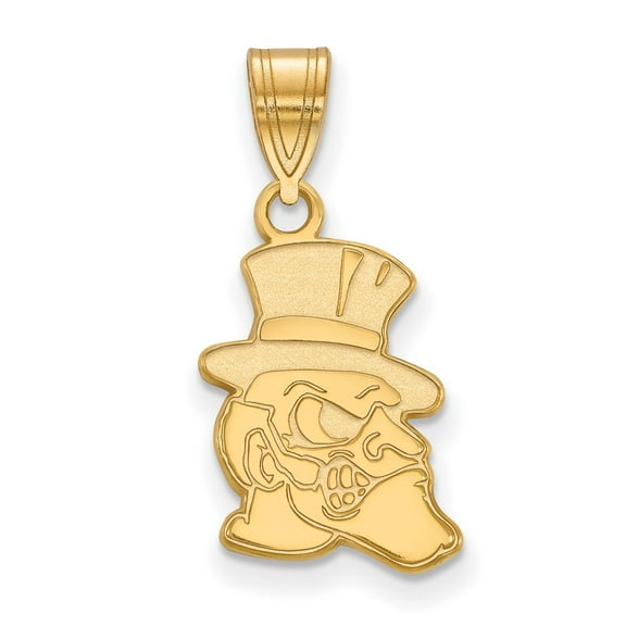 10k Yellow Gold LogoArt Wake Forest University Demon Deacon Medium Pendant Charm
