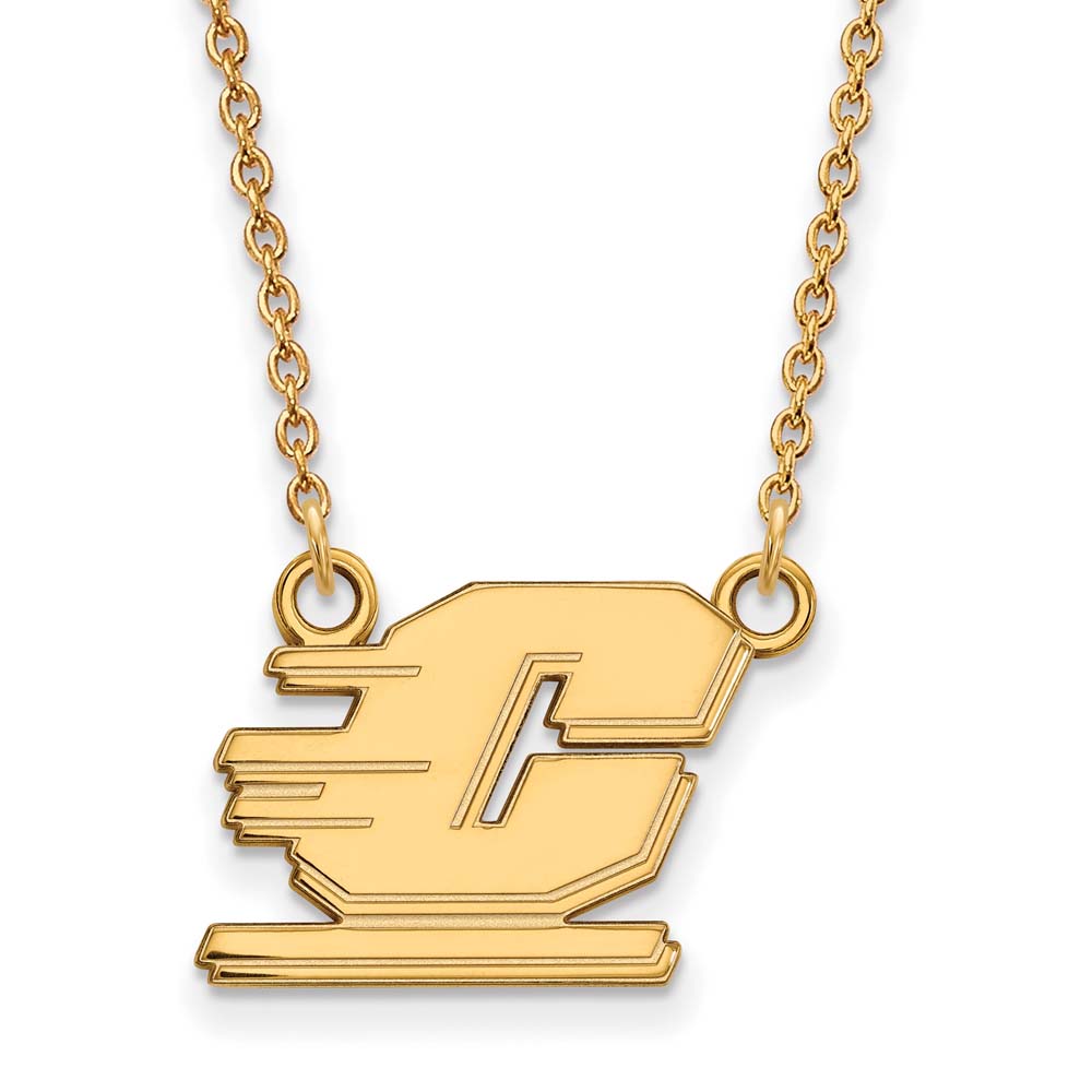 Sterling Silver Central Michigan University Pendant – LogoArt XS Size, Team Spirit Jewelry