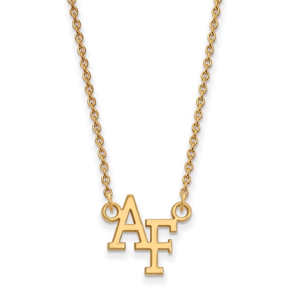 10k Yellow Gold Logoart United States Air Force Academy Small Pendant Necklace