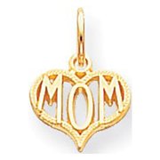 10k Yellow Gold MOM CHARM