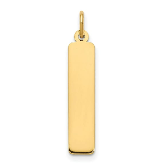 10k Yellow Gold Medium Blank Bar Charm