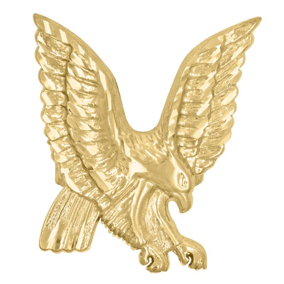 10k Yellow Gold Mens Eagle Bird Ring