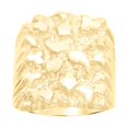 thumbnail image 1 of 10k Yellow Gold Mens Nugget Fashion Ring 23.8mm Wide Ring for Men - 12.1 Grams, 1 of 2