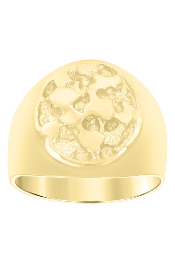 10kt Yellow Gold Mens Nugget Fashion Ring 7.4 Grams