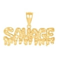 thumbnail image 1 of 10k Yellow Gold Mens Savage Fashion Charm Pendant 34.4x51.2mm Wide Necklace for Men - 5.9 Grams, 1 of 2