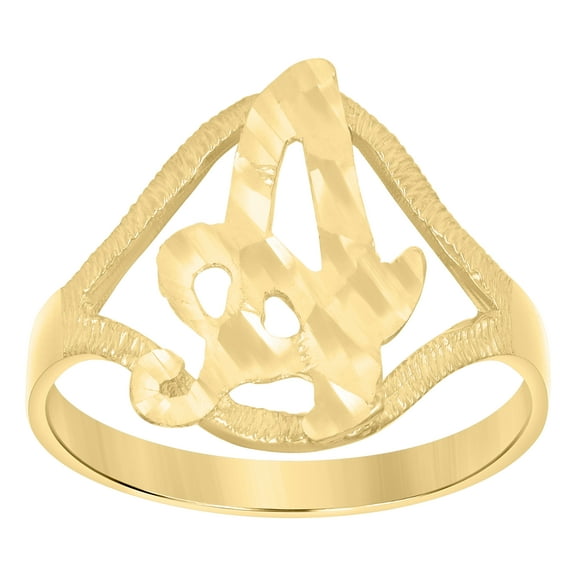 10k Yellow Gold Mens Square Head Scorpio Zodiac Sign Nugget Ring