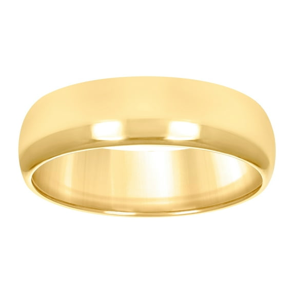 10k Yellow Gold Mens Wedding Band Comfort-Fit 6mm Size 8 Wedding Band for Men - 6.3 Grams