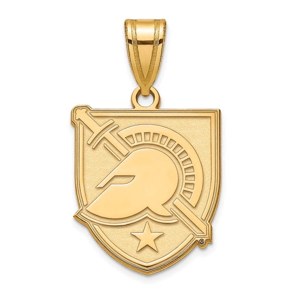 10k Yellow Gold Military Academy Large Shield Pendant