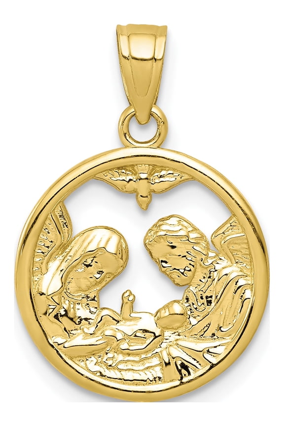 10K Yellow Gold Baptism Charm
