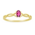 thumbnail image 1 of 10k Yellow Gold Oval Pink Topaz Ring, 1 of 6