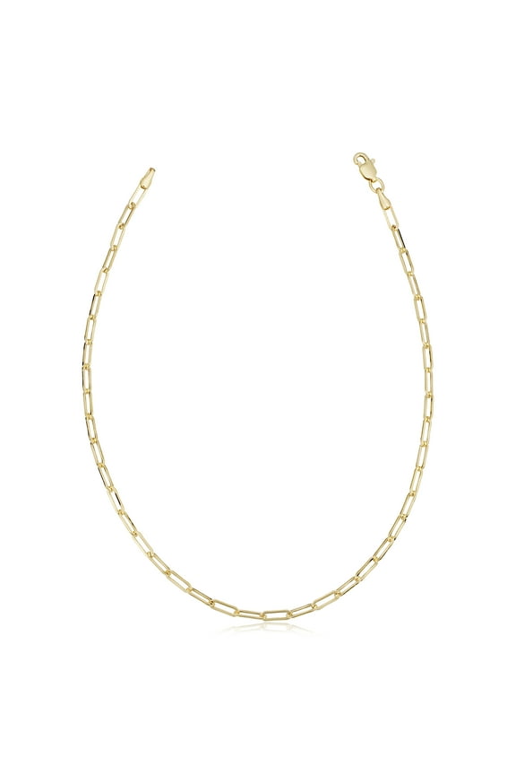 Au Naturale 10k Yellow Gold Paperclip Link Chain Bracelet (2.5 mm, 7 inch)