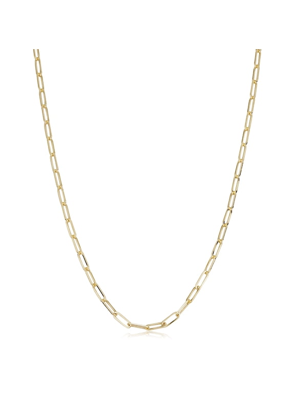 Au Naturale 10k Yellow Gold Paperclip Link Chain Necklace (2.5 mm, 20 inch)