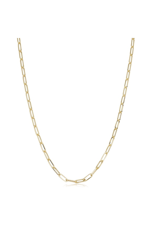Au Naturale 10k Yellow Gold Paperclip Link Chain Necklace (2.5 mm, 24 inch)