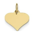 thumbnail image 1 of 10k Yellow Gold Plain .013 Gauge Engraveable Heart Disc Charm, 1 of 3