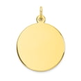 thumbnail image 1 of 10k Yellow Gold Plain .018 Gauge Circular Engravable Disc Charm Pendant, 1 of 2