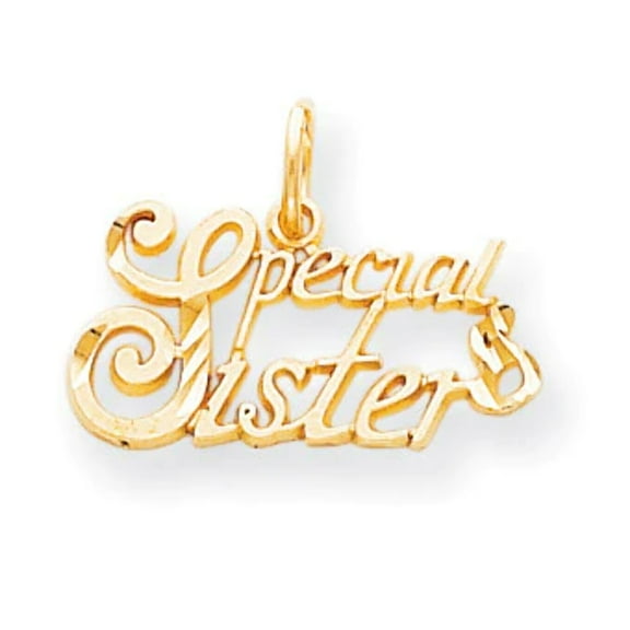 10k Yellow Gold Polish Special Sister Pendant